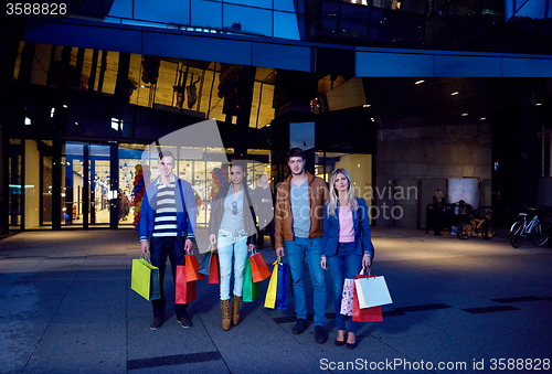 Image of Group Of Friends Enjoying Shopping