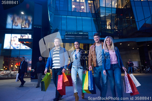 Image of Group Of Friends Enjoying Shopping