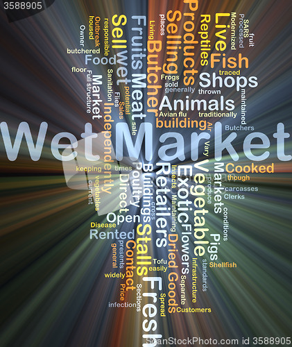 Image of Wet market background concept glowing
