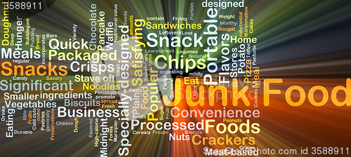 Image of Junk food background concept glowing
