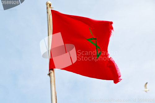 Image of tunisia  waving flag in the  colour and wave