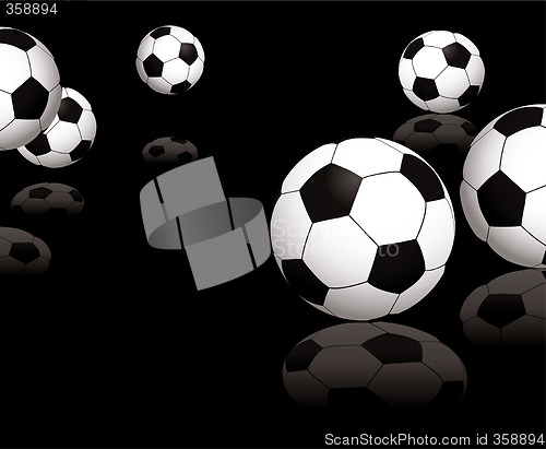 Image of football reflect black