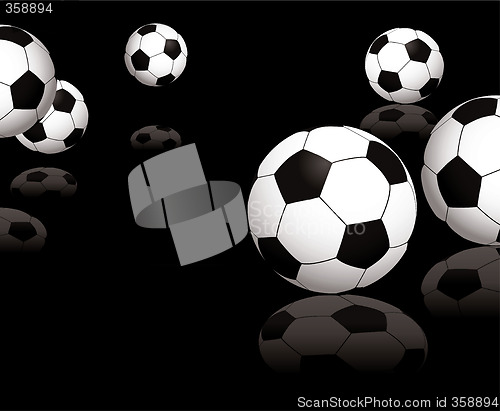 Image of football reflect black