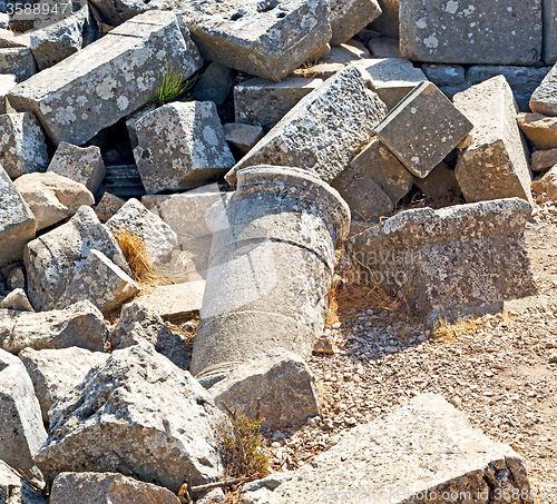 Image of the old  temple and theatre in termessos antalya turkey asia sky