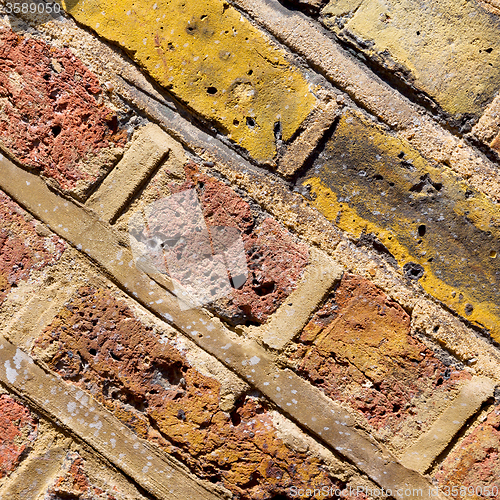 Image of in london   the    abstract    texture of a ancien wall and ruin