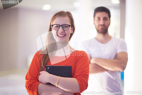 Image of students couple standing together