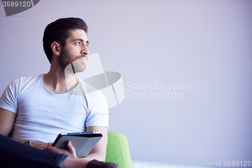 Image of student working on tablet