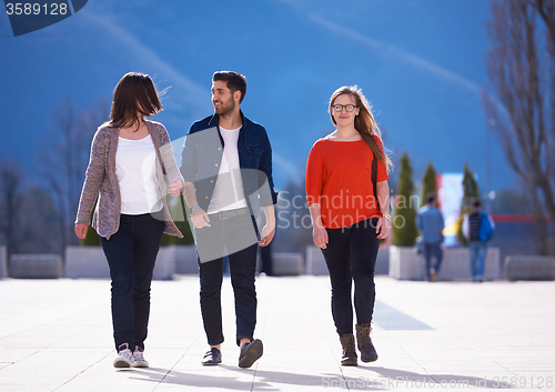 Image of happy students group