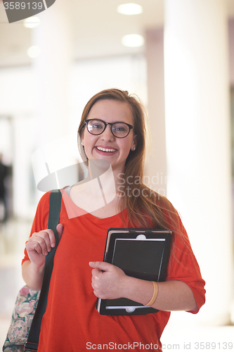 Image of student girl with tablet computer