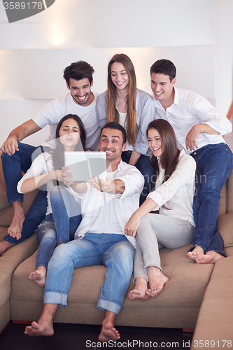 Image of group of friends taking selfie