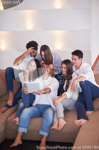 Image of group of friends taking selfie