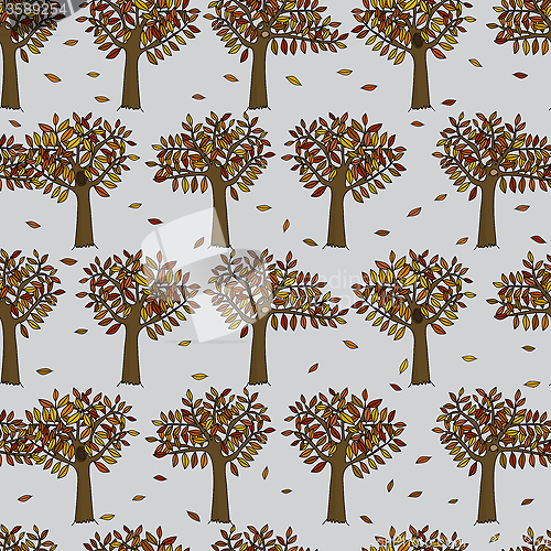 Image of Autumn trees pattern