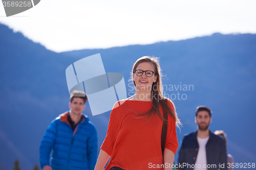 Image of happy students group