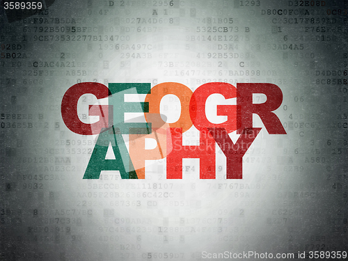 Image of Science concept: Geography on Digital Paper background