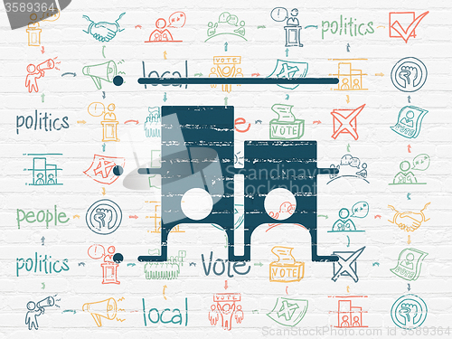 Image of Political concept: Election on wall background