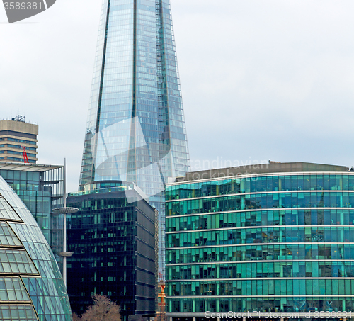 Image of new     building in london skyscraper      financial district an