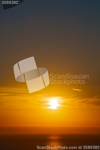 Image of in santorini    greece sunset and the sky  sea