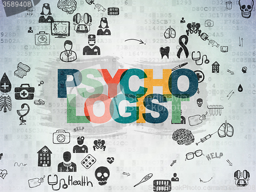 Image of Healthcare concept: Psychologist on Digital Paper background