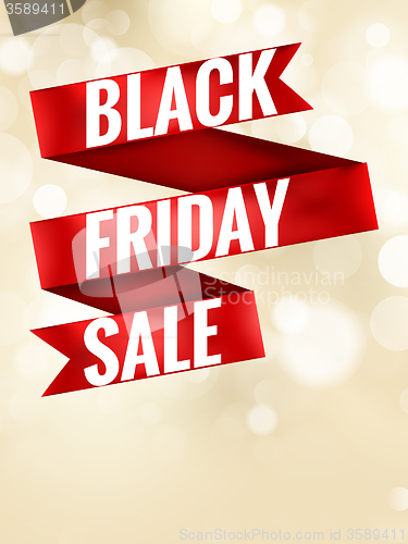 Image of Black Friday ribbon. EPS 10