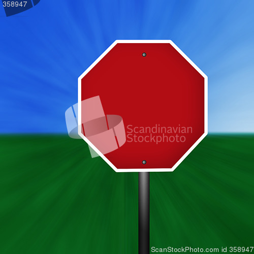 Image of Blank Stop Sign