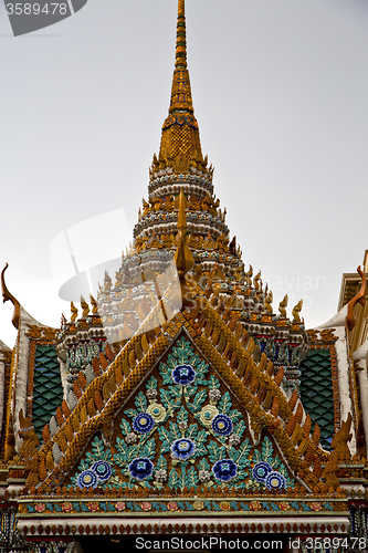 Image of  thailand    in  bangkok rain  temple abstract  f wat  palaces  