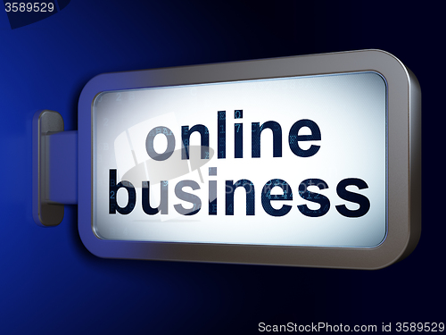 Image of Business concept: Online Business on billboard background