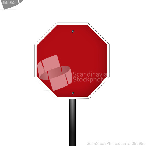 Image of Isolated Blank Graphic Stop Sign