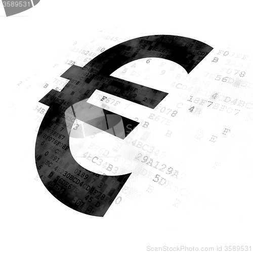 Image of Banking concept: Euro on Digital background