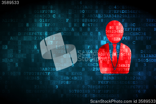 Image of News concept: Business Man on digital background