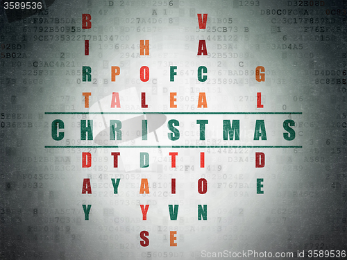 Image of Holiday concept: Christmas in Crossword Puzzle