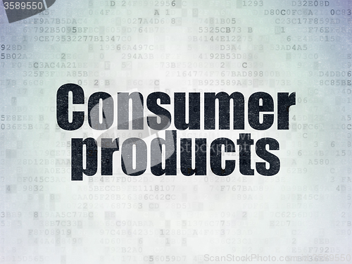 Image of Finance concept: Consumer Products on Digital Paper background