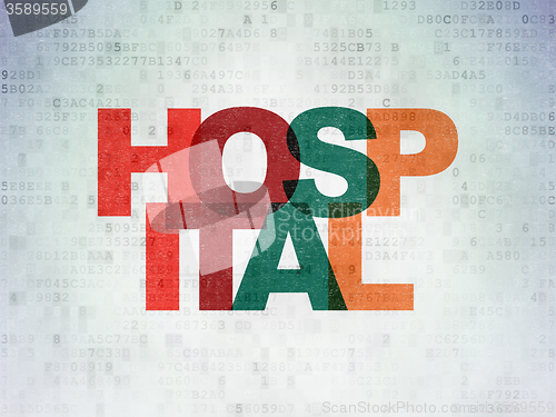 Image of Health concept: Hospital on Digital Paper background