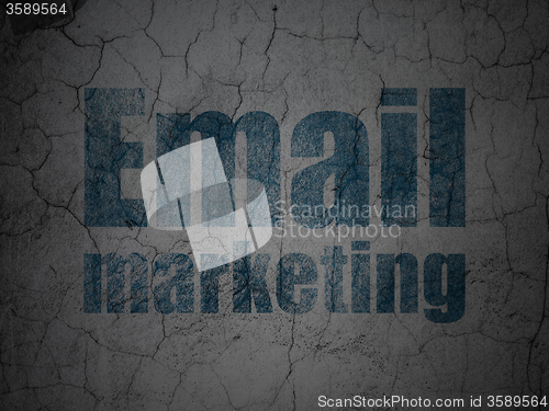 Image of Finance concept: Email Marketing on grunge wall background