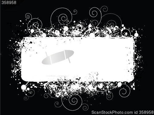 Image of Black White Splat Grunge Background