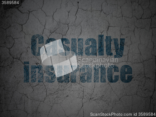 Image of Insurance concept: Casualty Insurance on grunge wall background
