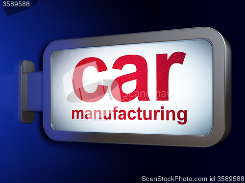 Image of Industry concept: Car Manufacturing on billboard background