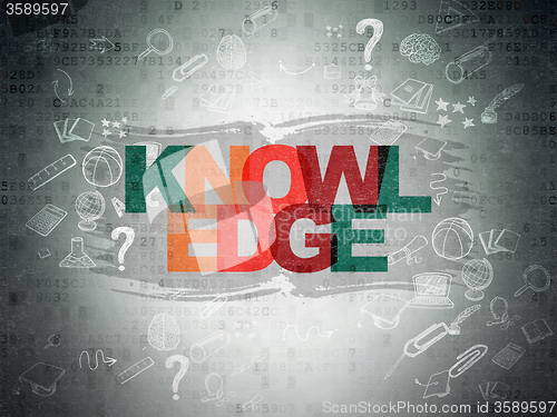 Image of Education concept: Knowledge on Digital Paper background