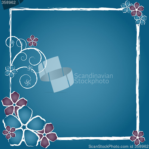 Image of Grunge Flower Frame