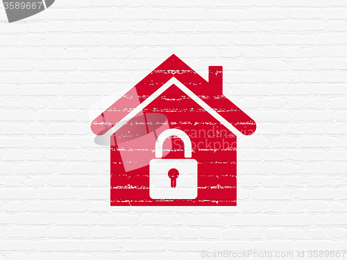Image of Business concept: Home on wall background