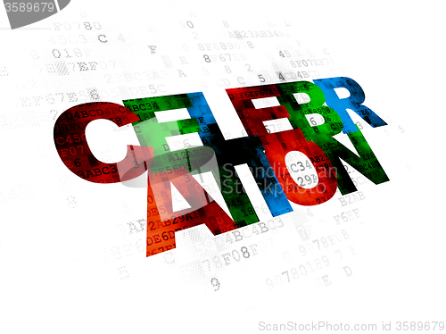 Image of Holiday concept: Celebration on Digital background