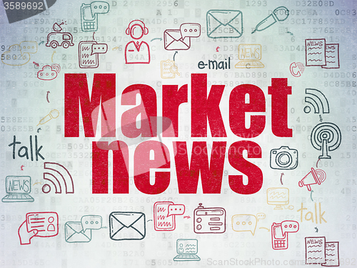 Image of News concept: Market News on Digital Paper background