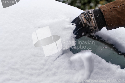 Image of Snowy car