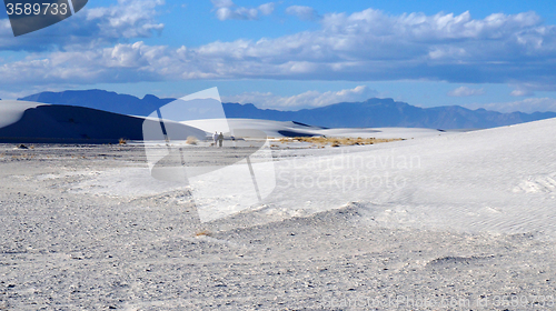 Image of White Sand Dunes on Sunny Day