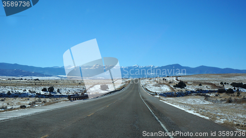Image of Scenic desert highway, USA.