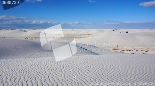 Image of White Sand Dunes on Sunny Day