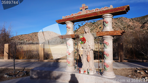 Image of Statue at El Santuario de Chimayo in Chimayo, New Mexico.