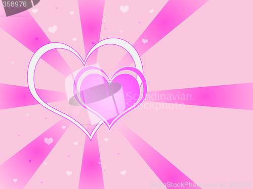 Image of Two Hearts Vortex Background