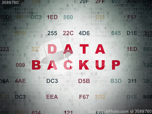 Image of Information concept: Data Backup on Digital Paper background