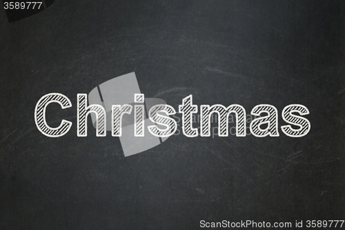 Image of Entertainment, concept: Christmas on chalkboard background