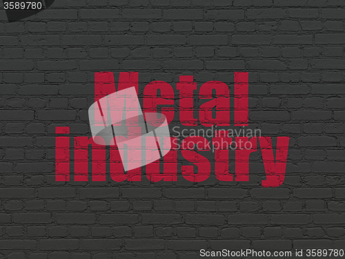 Image of Manufacuring concept: Metal Industry on wall background